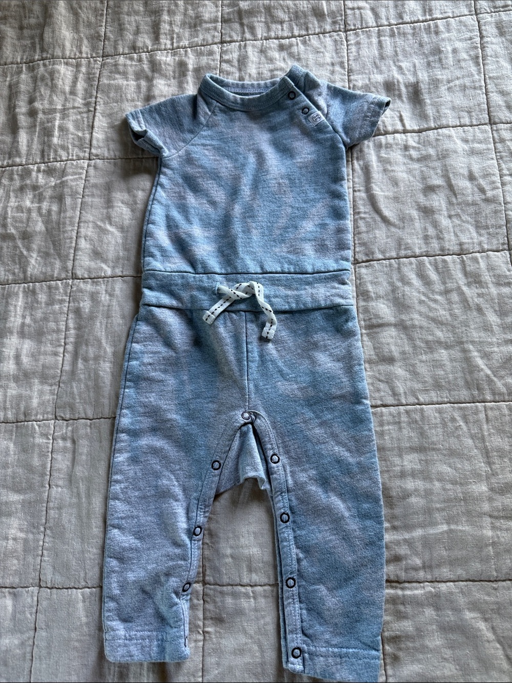Sovereign Code Baby Boy jumpsuit- Size 0-3 blue grey sweatsuit tie dye ombré